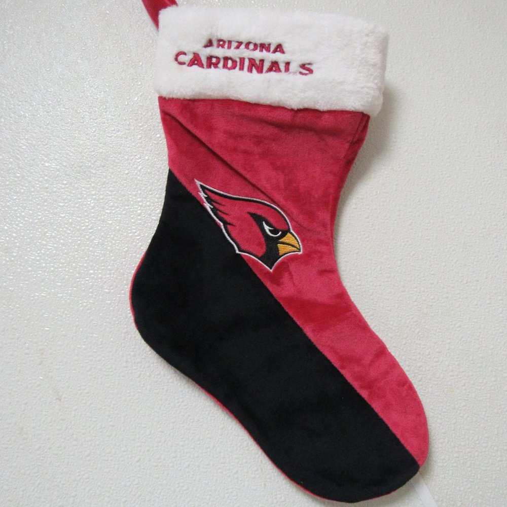 Embroidered NFL Arizona Cardinals on 18" Black/Red Basic Christmas Stocking